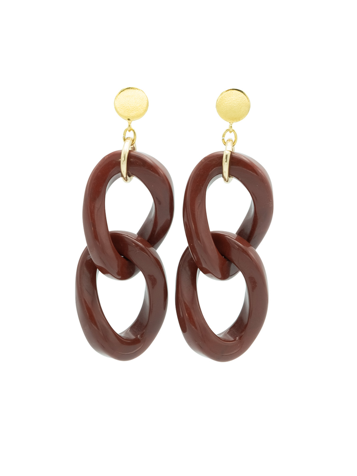 Bordeaux oorbellen OR1235 Flo 