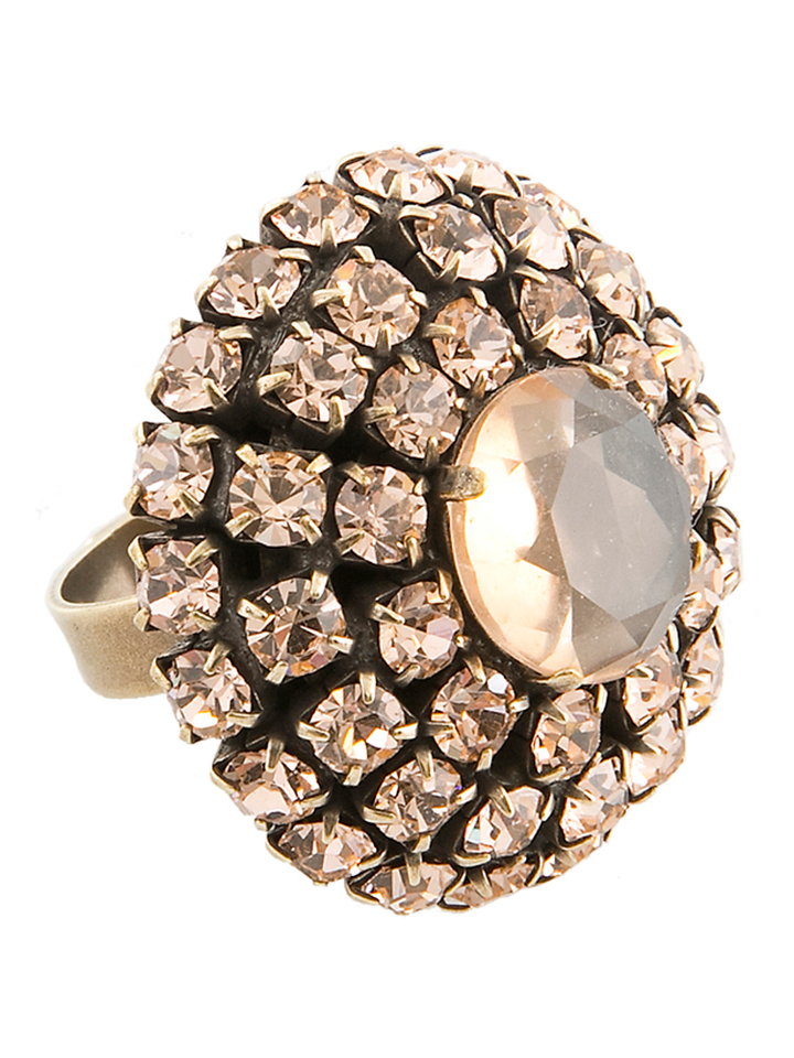 Rosé ring met strass Flo 