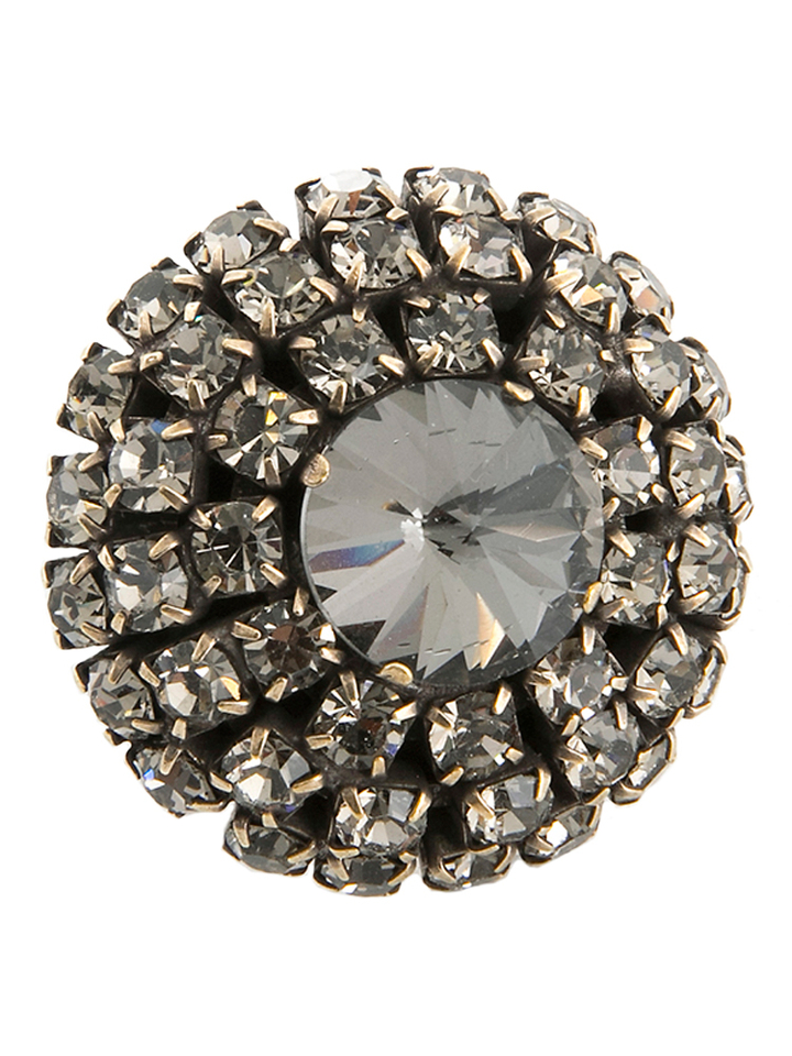 Grijze ring met strass Flo 