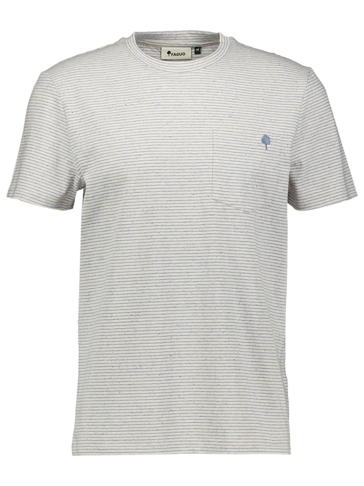 T-shirt met blauwe strepen Faguo