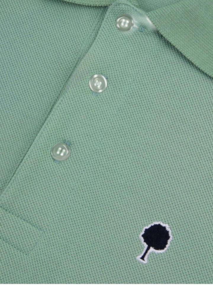 Groene polo met knoopsluiting Lumigny Faguo