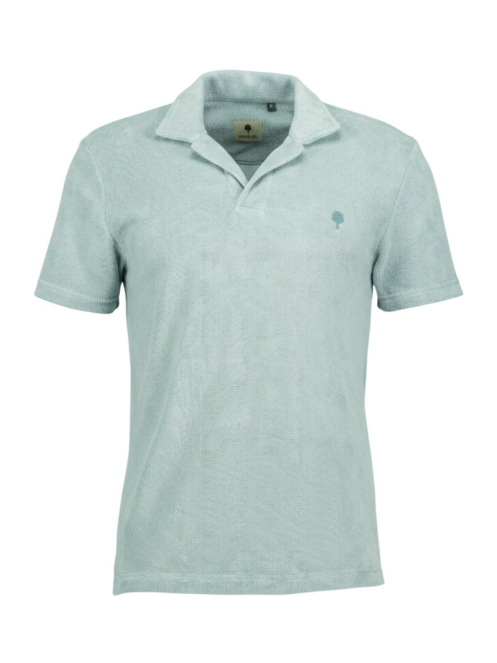 Lichtblauwe polo in badstof Zonza Faguo
