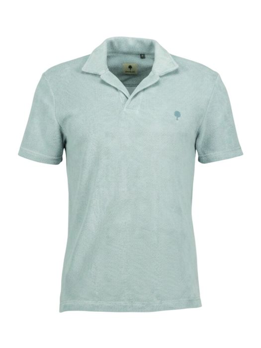 Lichtblauwe polo in badstof Zonza Faguo