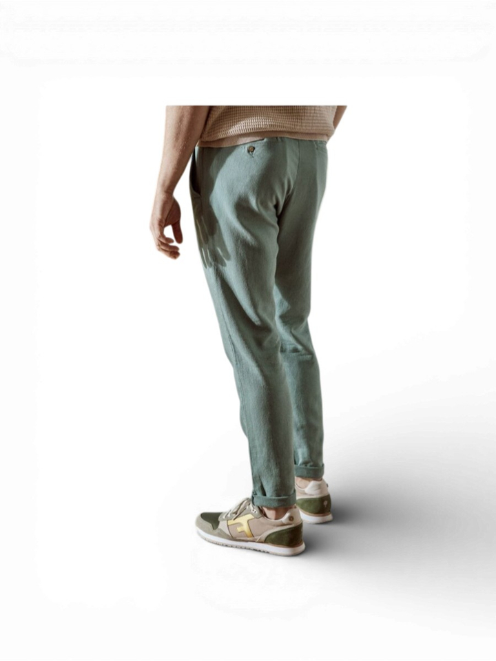 Groene geklede broek Dreuille Faguo