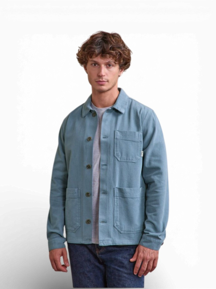 Blauwe gilet met knoopsluitin Lorge Faguo
