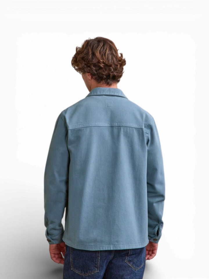 Blauwe gilet met knoopsluitin Lorge Faguo