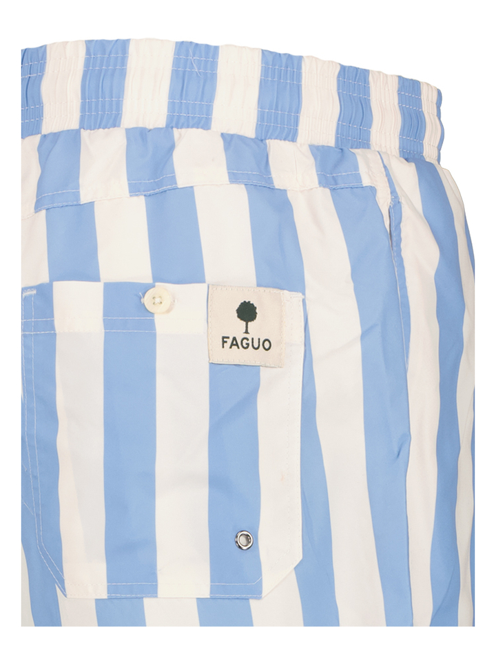 Blauwe gestreepte zwemshort Mimizan Faguo