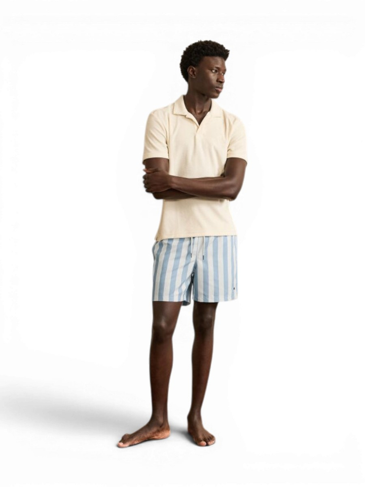 Blauwe gestreepte zwemshort Mimizan Faguo