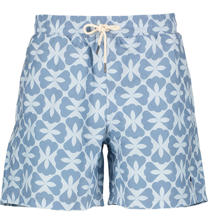Blauwe zwemshort met print Mimizan Faguo