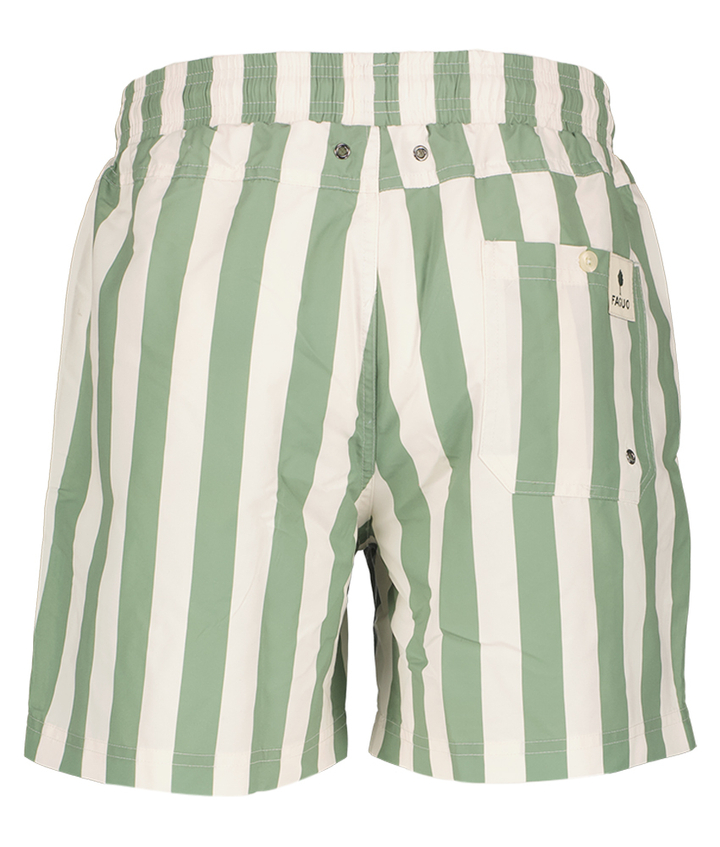 Groene gestreepte zwemshort Mimizan Faguo 