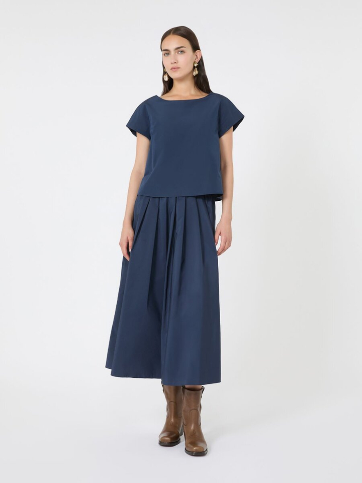 Donkerblauwe plooirok met zakken Zarda Max Mara Weekend