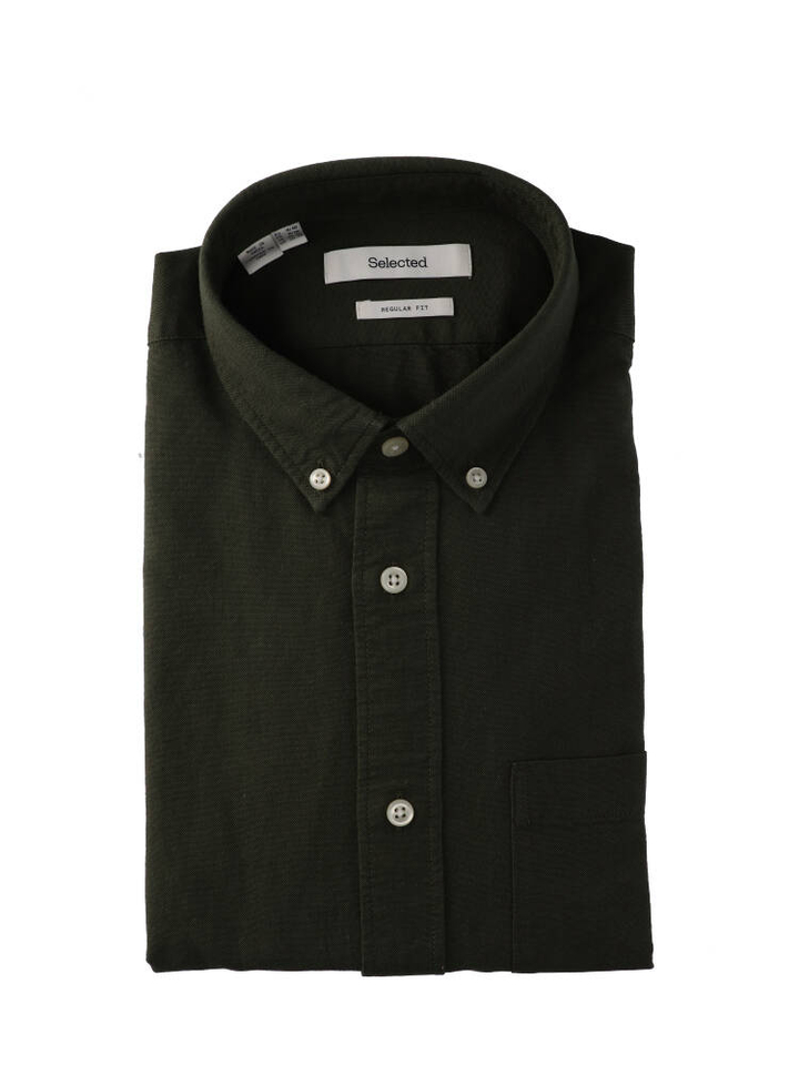 Forest night kalamata katoenen hemd (regular fit) met lange mouwen Selected 