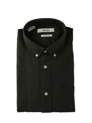 Forest night kalamata katoenen hemd (regular fit) met lange mouwen Selected