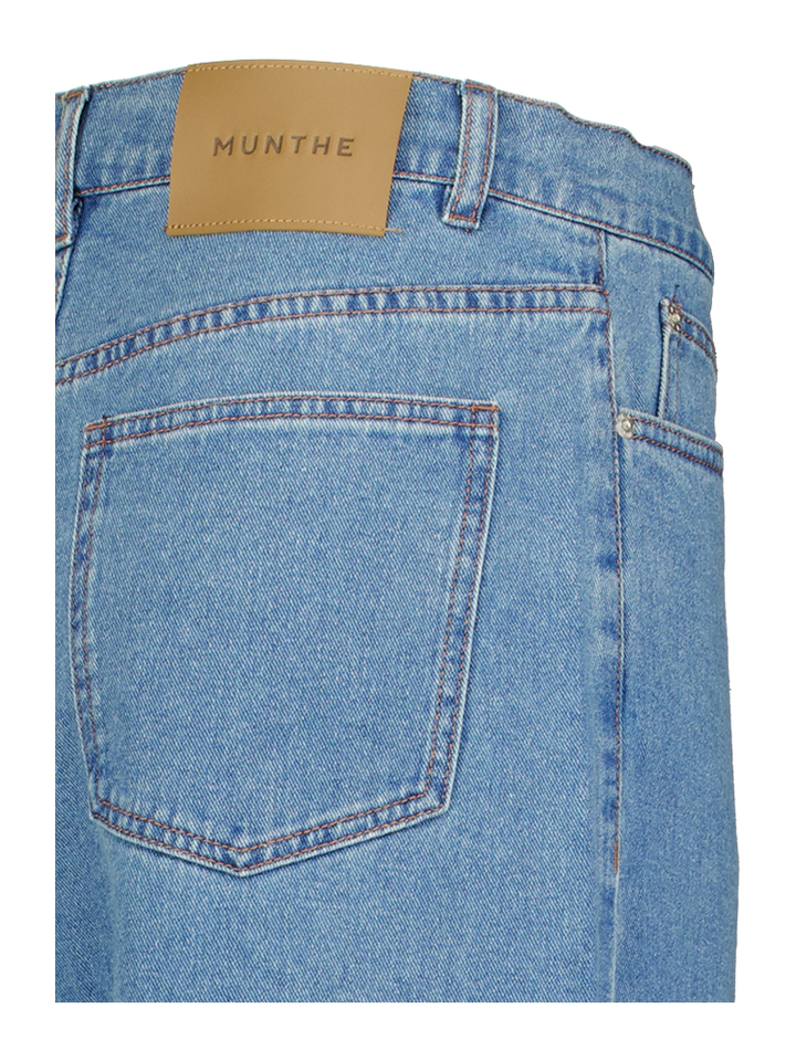 Blauwe flared jeans met broderie detail Ecube Munthe