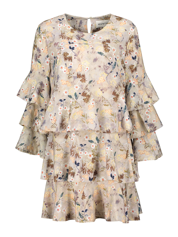 Beige bloemenjurk Brazos Munthe