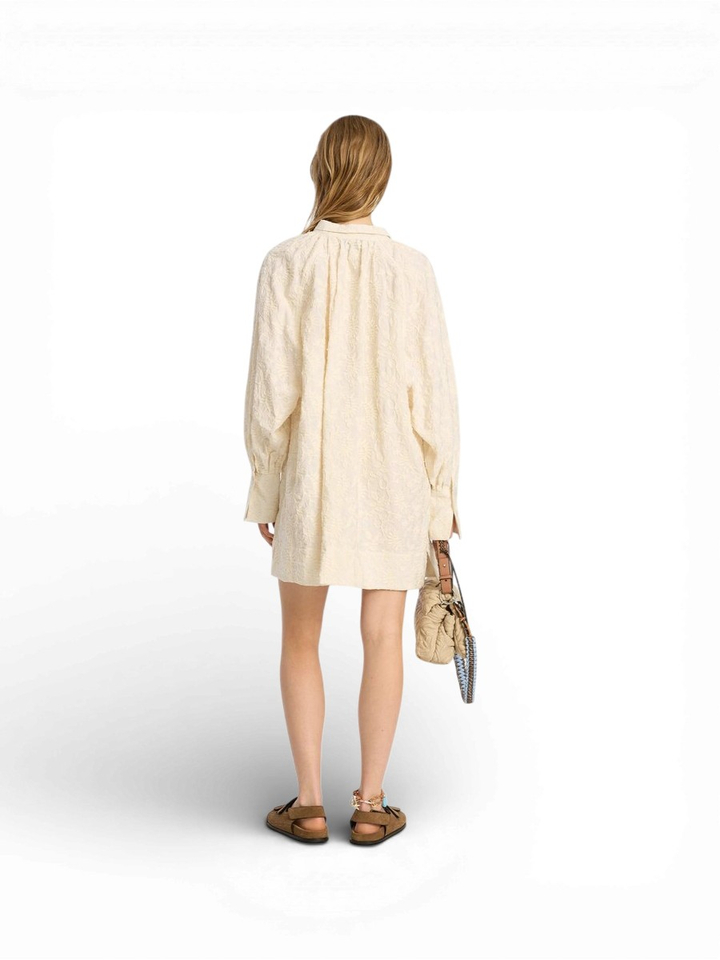 Ecru kleurige jurk met bloemenprint Betulli Munthe 