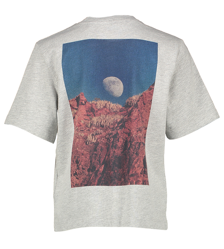 Grijze t-shirt met print op de rug Kenny Bellerose