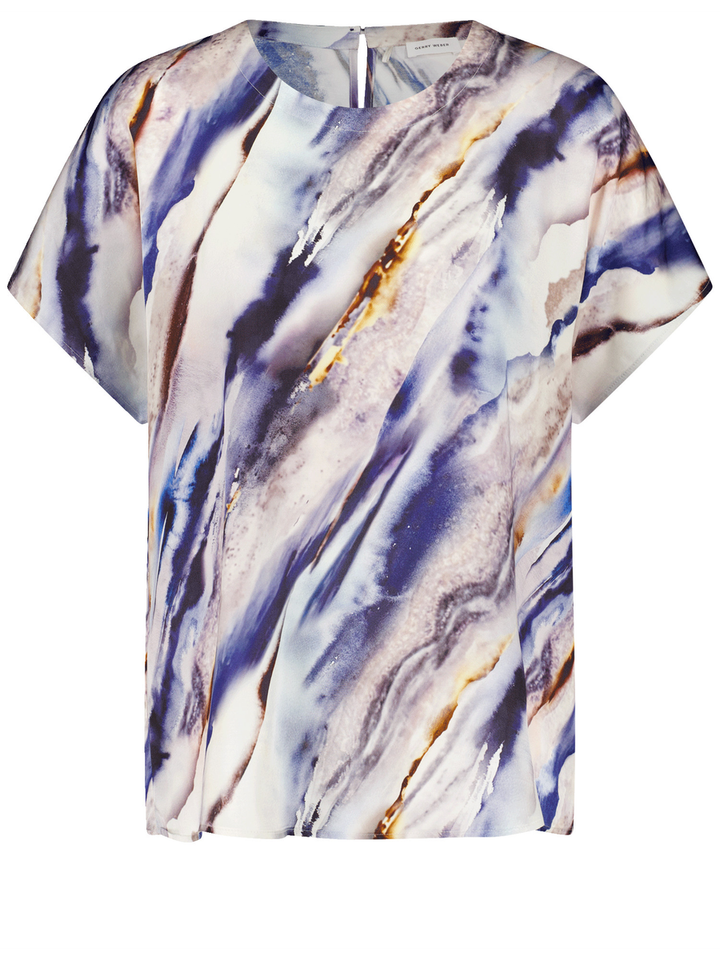 Multicolor blouse met korte mouw Gerry Weber