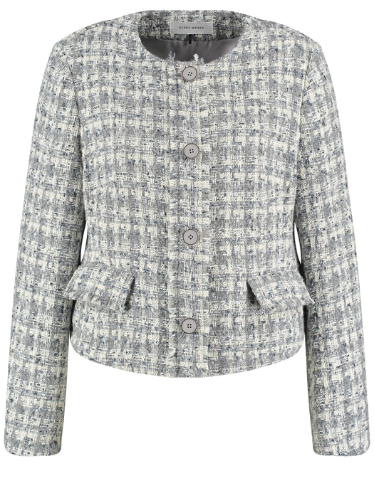 Grey off white patterned blazer Gerry Weber