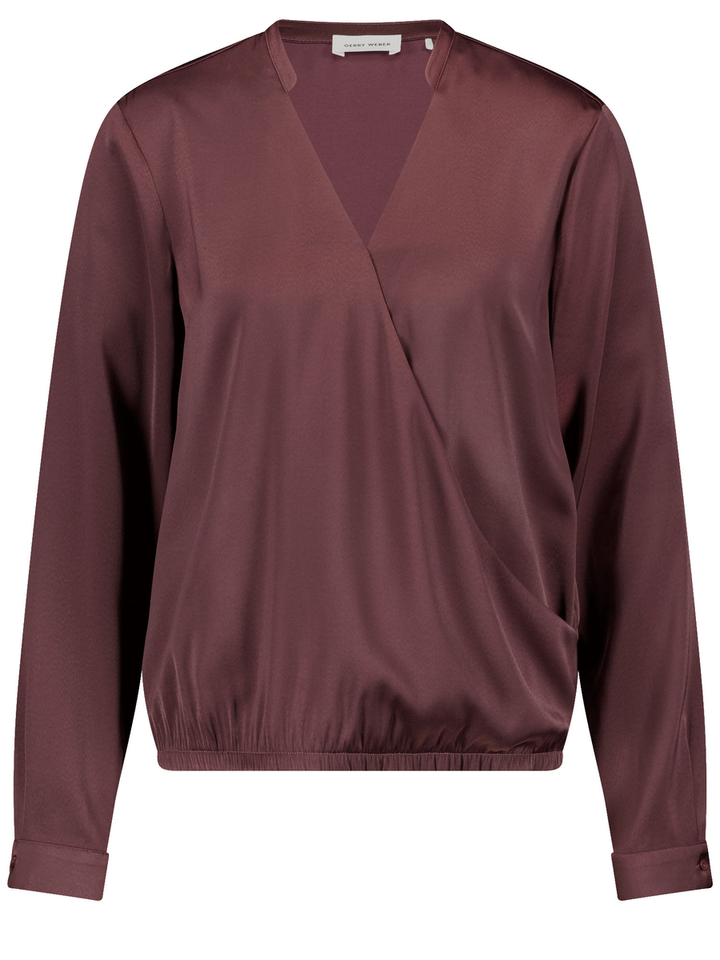 Bordeaux blouse met v-hals Gerry Weber