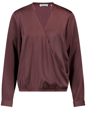 Bordeaux blouse met v-hals Gerry Weber
