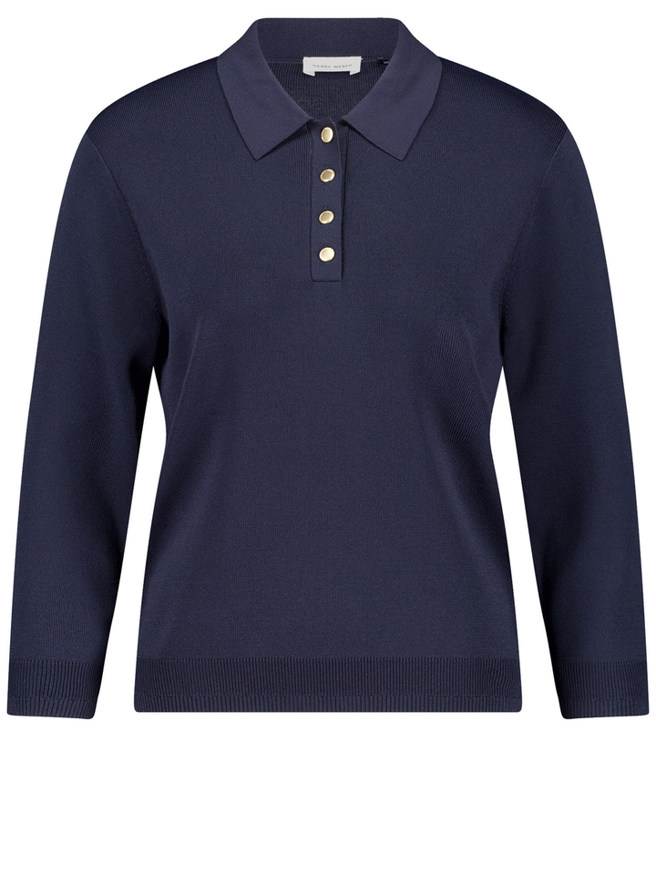 Blauwe trui met kraag Gerry Weber 