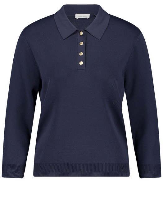 Blauwe trui met kraag Gerry Weber