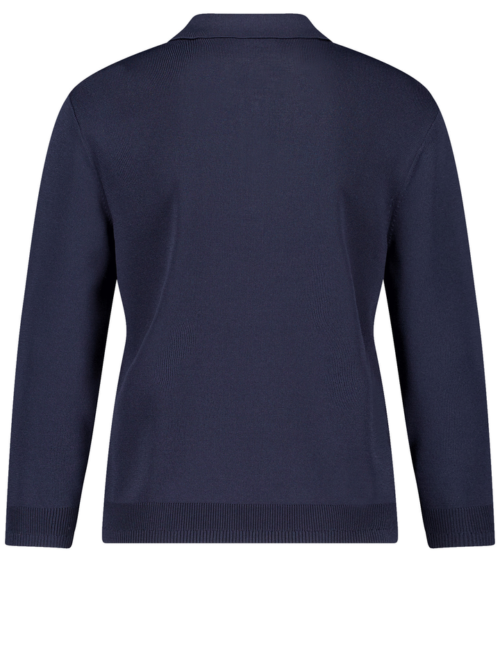 Blauwe trui met kraag Gerry Weber 