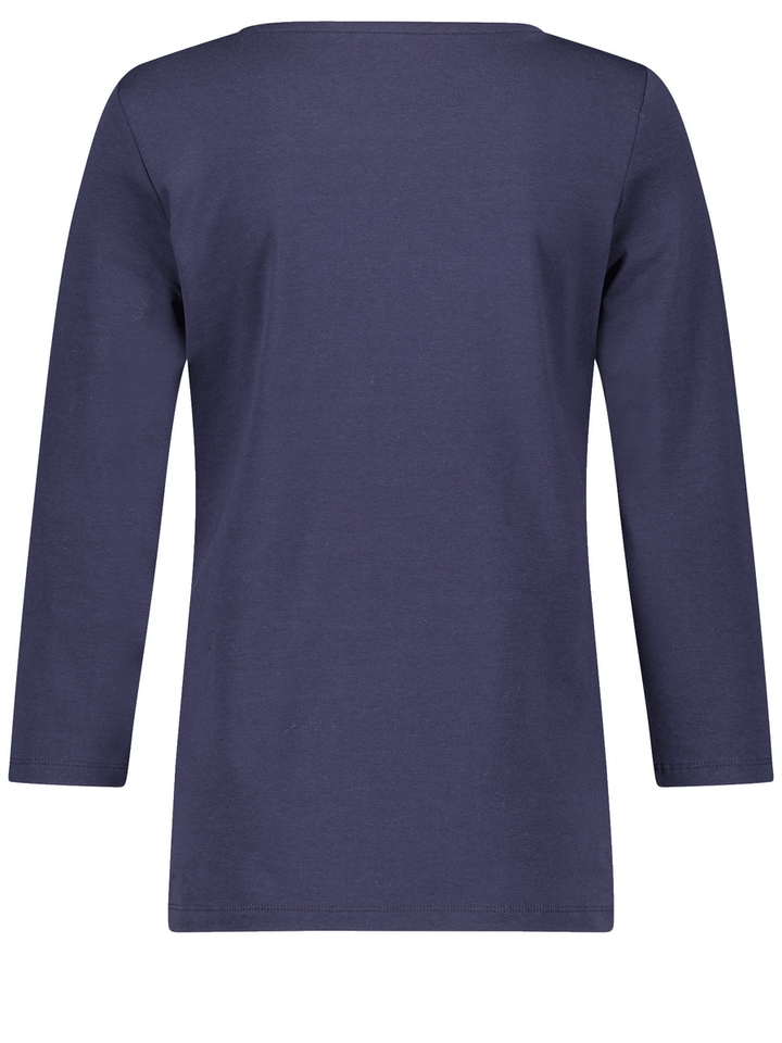 Blauwe t-shirt met groene print Gerry Weber