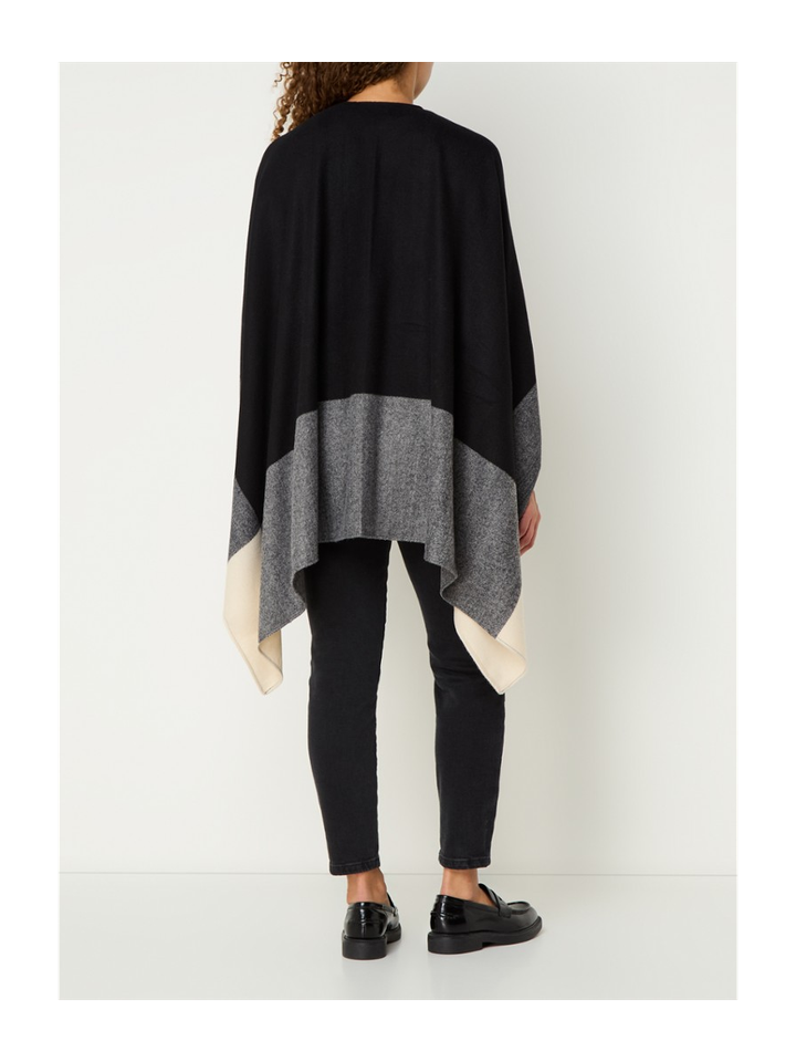 Zwart/grijze poncho Gerry Weber 