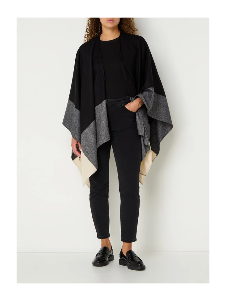 Zwart/grijze poncho Gerry Weber 