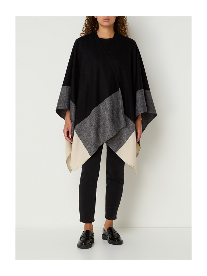 Zwart/grijze poncho Gerry Weber 