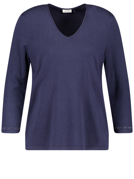 Donkerblauwe pull met V-hals Night Sky Gerry Weber