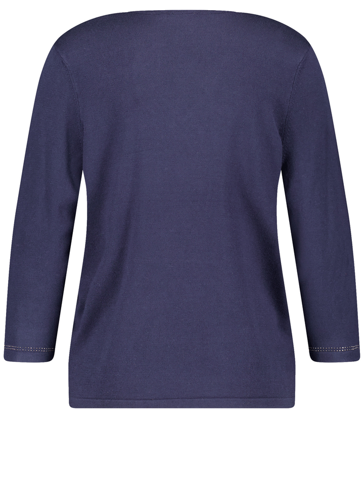 Donkerblauwe pull met V-hals Night Sky Gerry Weber