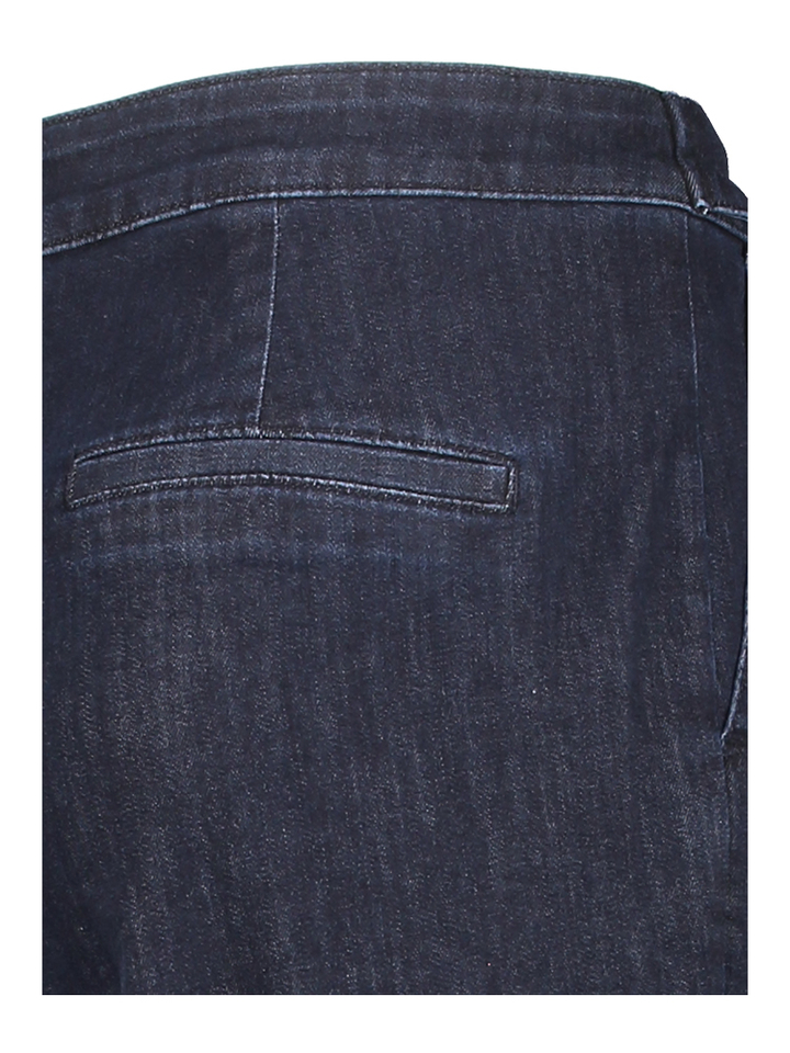 Donkerblauwe straight jeans met omslag Gerry Weber