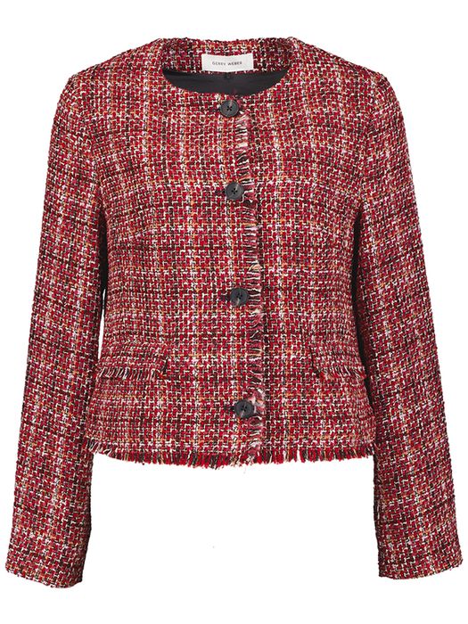 Cherry marsala black boucle blazer Gerry Weber