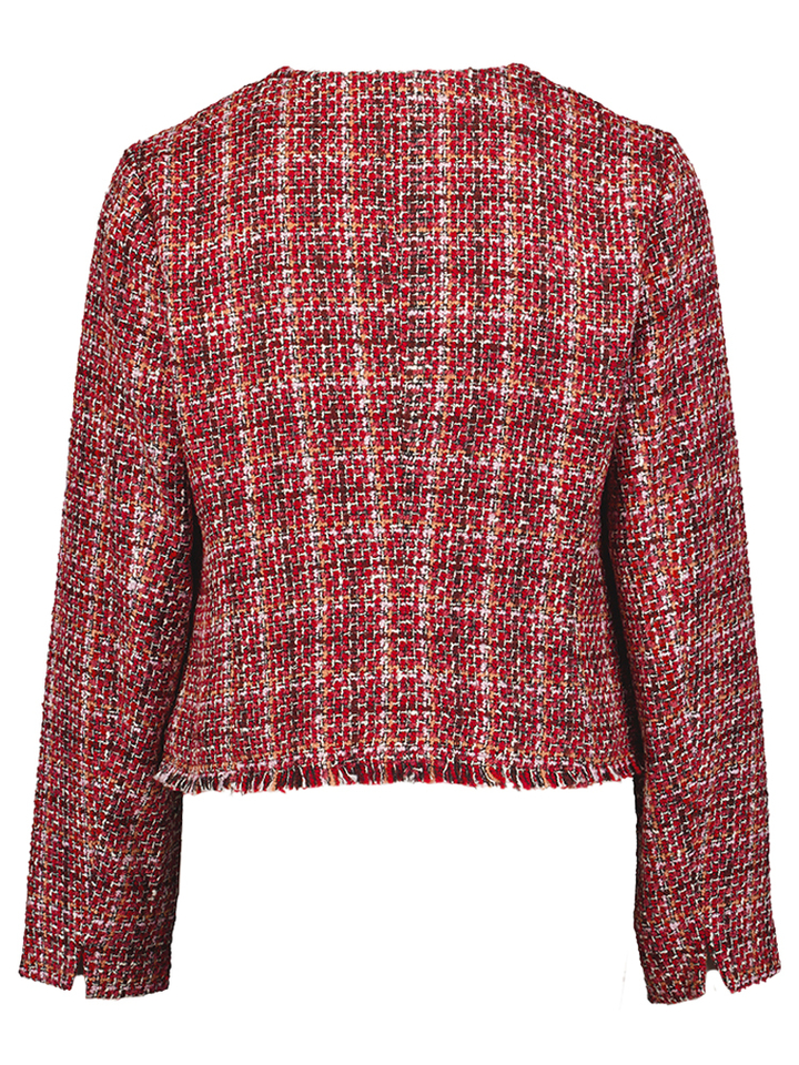 Cherry marsala black boucle blazer Gerry Weber