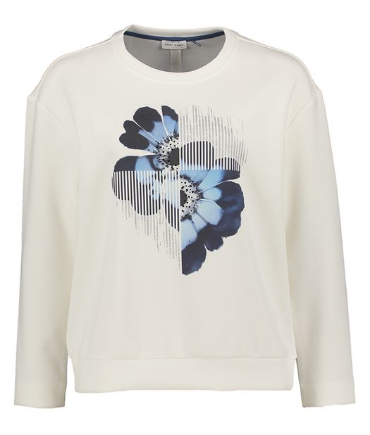 Ecrukleurige pull met multicolor bloemenprint Gerry Weber