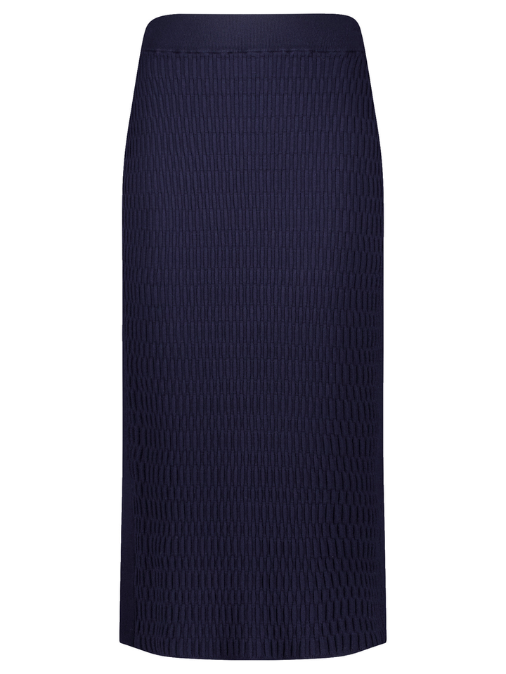 Blauwe lange rok in motief Gerry Weber