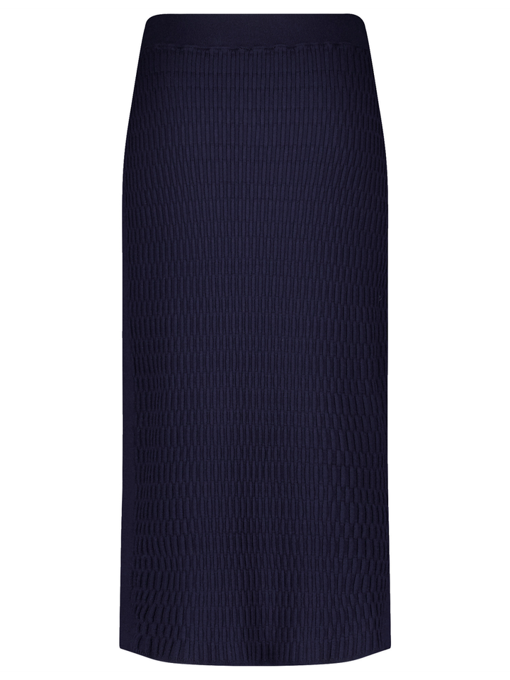 Blauwe lange rok in motief Gerry Weber