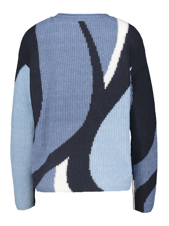Night sky lake blue intar trui met ronde hals Gerry Weber 