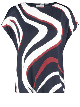 Gerry Weber Multicolor t-shirt in print en korte mouwen Night Sky
