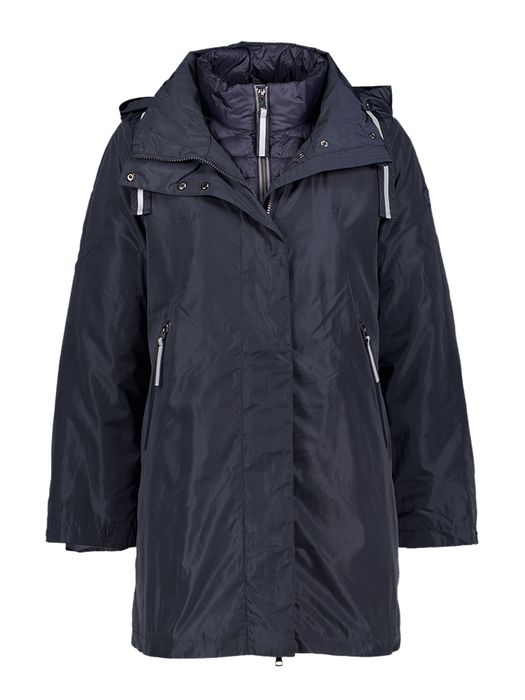 Donkerblauwe parka met kap Gerry Weber