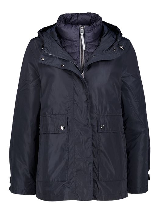 Donkerblauwe jas met kap Gerry Weber