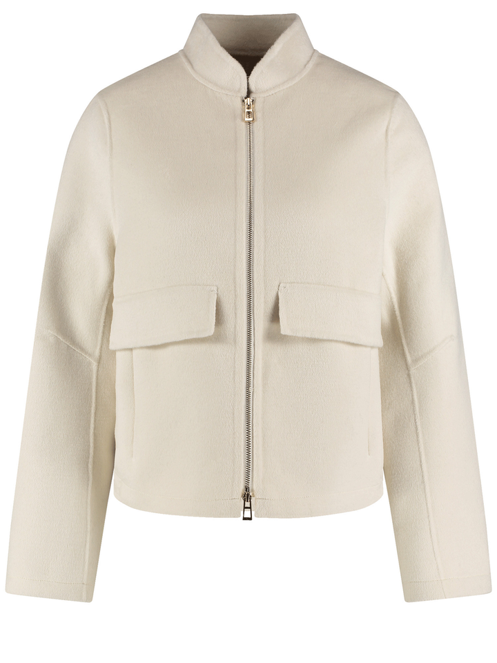 Beige korte mantel met rits Gerry Weber