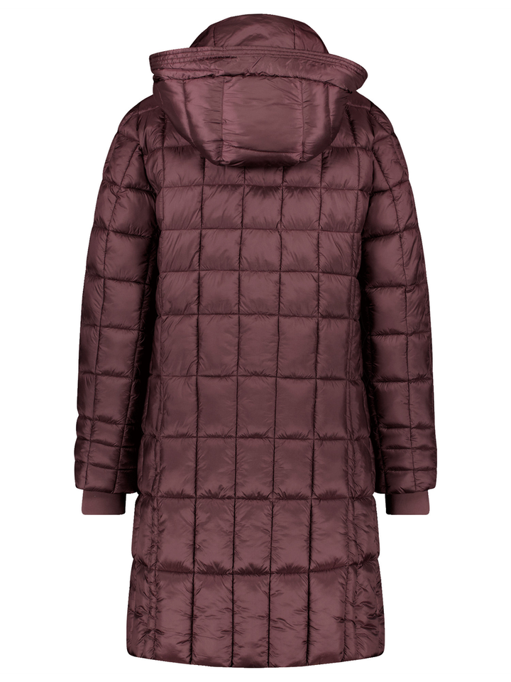 Bordeaux puffer jacket met rits en kap Marsala Gerry Weber