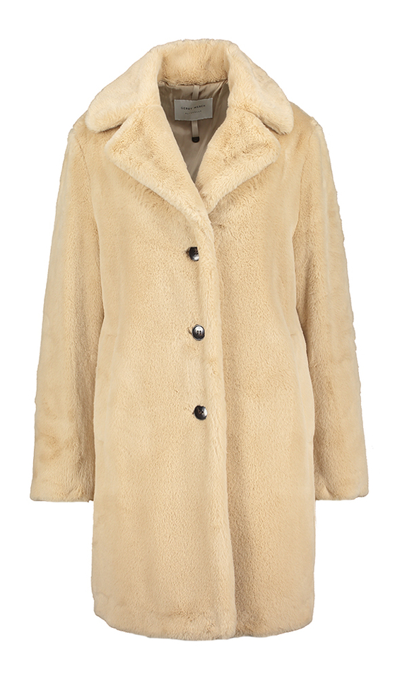 Beige jas in imitatiebont Gerry Weber 