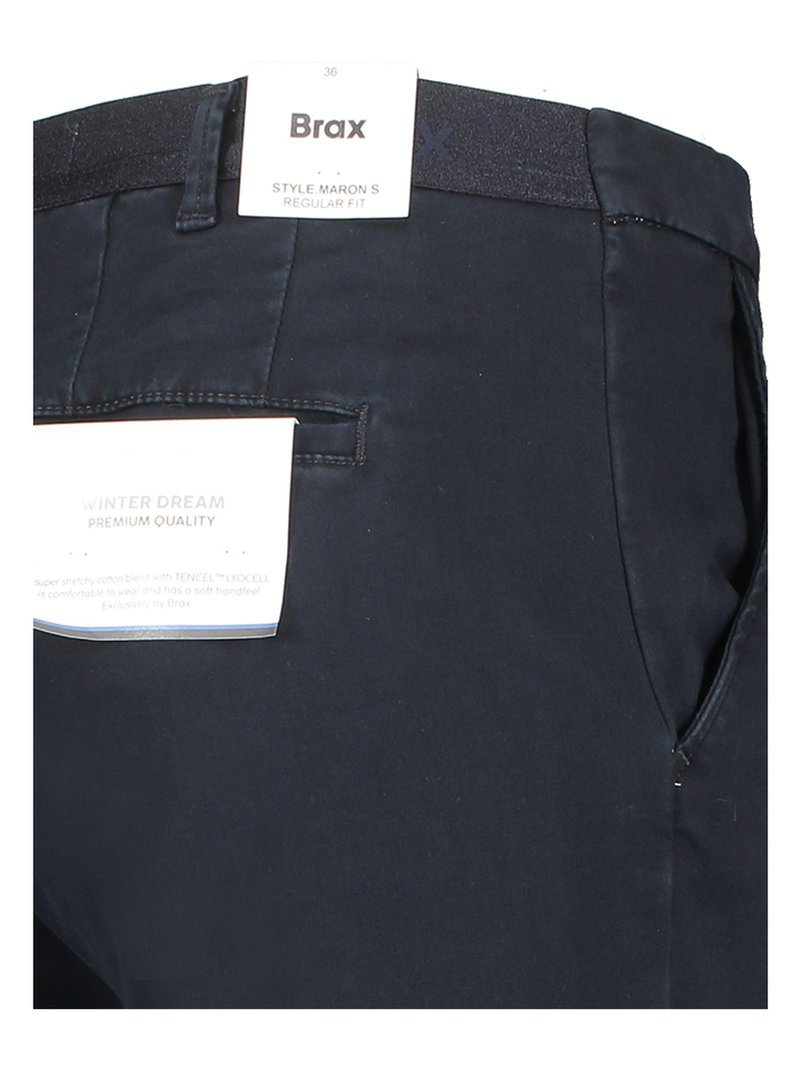 Donkerblauwe chino broek regular fit Brax 