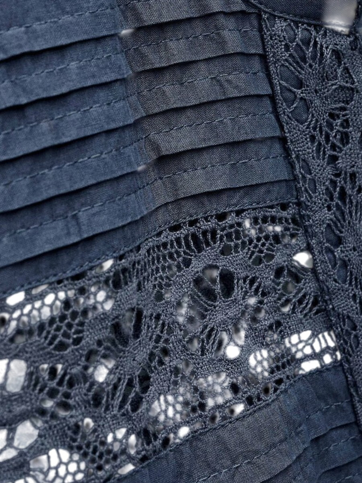 Blauwe bloes gehaakte detail Nami BA&SH