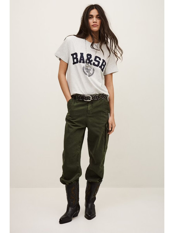Grijze t-shirt met print Ioni BA&SH